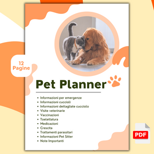 Il Pet Planner per il benessere dei tuoi cuccioli